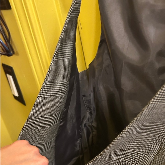 New York & Company Gray Plaid Tailored Buttoned Vest Stretch Lined Size 10 - Picture 11 of 17